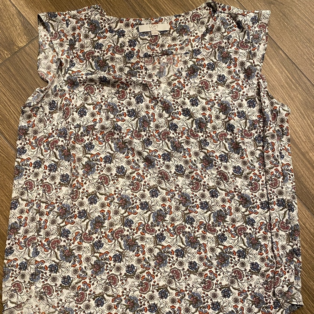 LOFT Plus floral blouse size 16